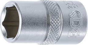 BGS Steckschlüssel-Einsatz Sechskant mit 1/2 Zoll Innenvierkant Antrieb, SW 15 mm, Silber - Bild 1