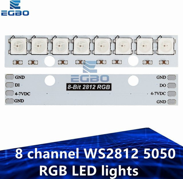 EGBO Stick 8 Kanal WS2812 5050 RGB-LED-Leuchten mit integriertem Entwicklungsboard - Bild 1