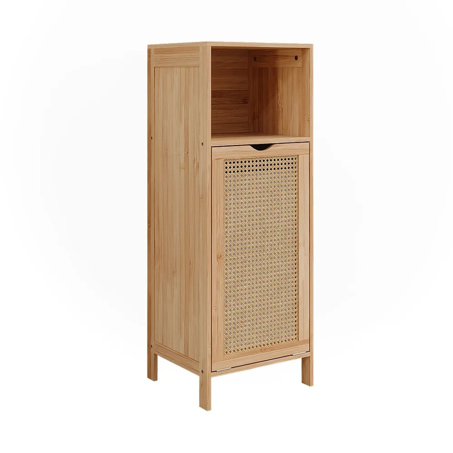 Vicco Badschrank Liora aus Bambus und Rattan in Beige-Gelb-Braun, B/T/H: 36 x 33 x 98 cm - Bild 2