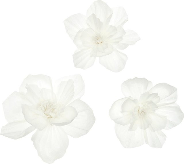 Rico Design Krepppapier Blüten Weiß für Hochzeiten, Geburtstagsfeiern und Babypartys - Bild 1