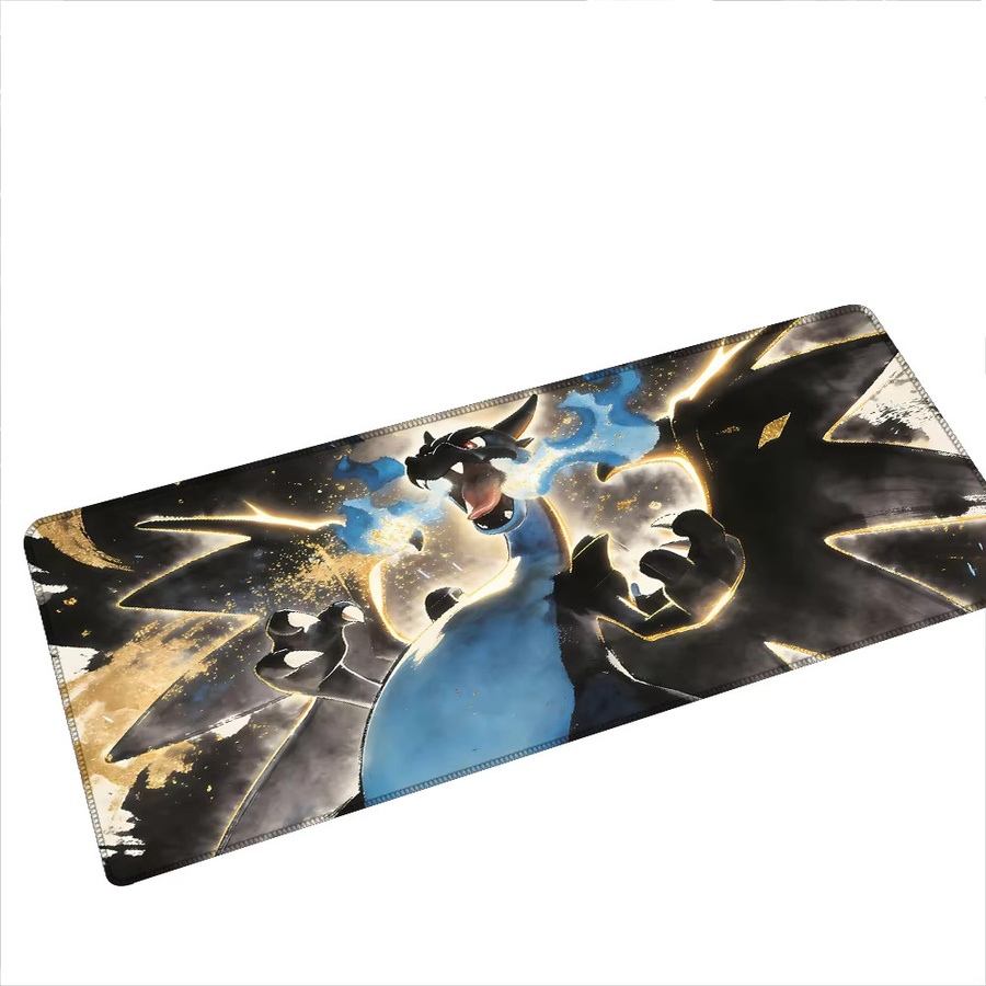 Bandai Gaming-Mauspad Charizard XXL Schreibtischunterlage in Multicolour mit verriegeltem Rand und glatter Oberfläche - Bild 2