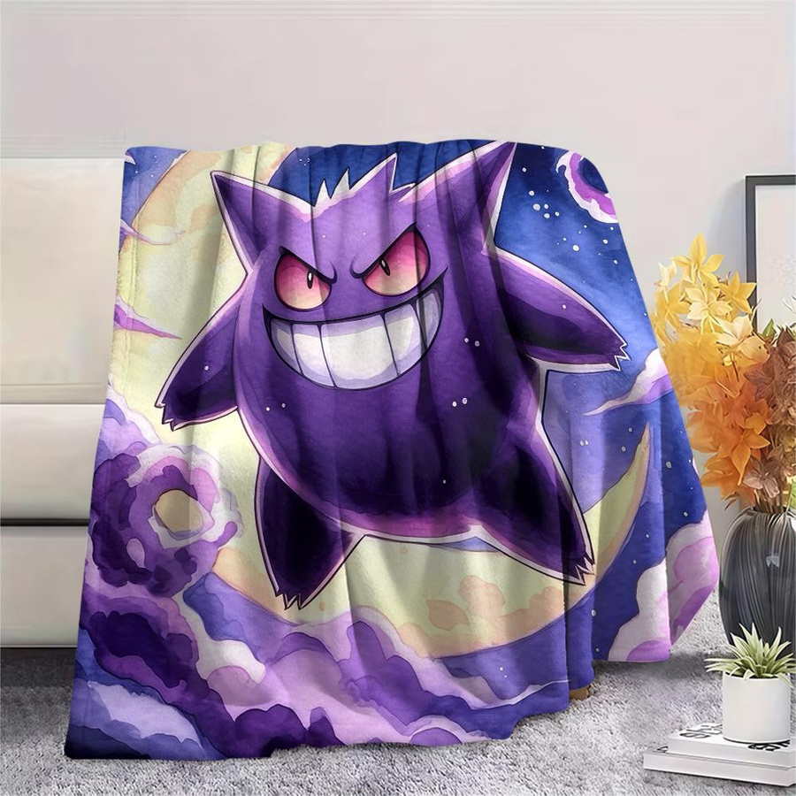 HAPPYDAYSET Flanelldecke mit Gengar Muster in Lila, B/H: 80 x 120 cm - Bild 7
