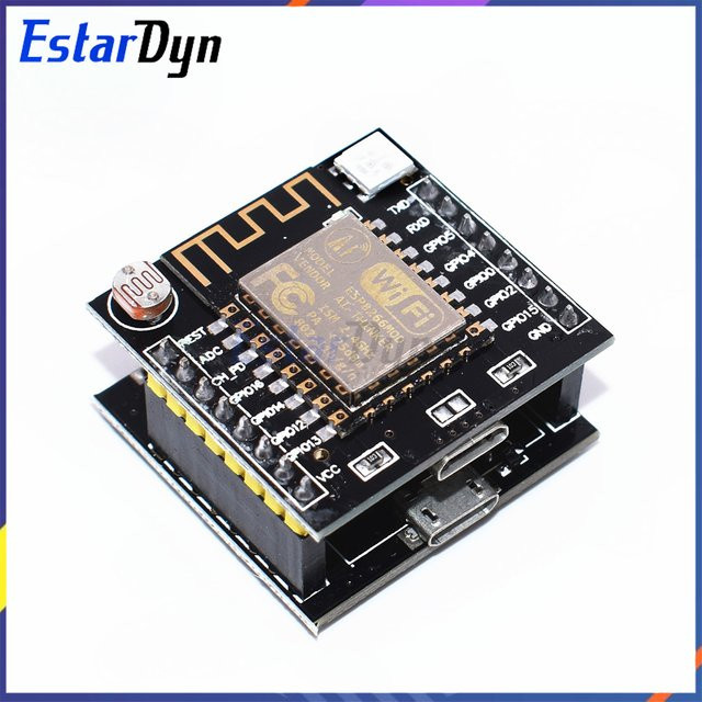 Estardyn ESP8266 NodeMCU Entwicklungsboard mit ESP-12F Modul, Serielles WLAN IoT für Raspberry Pi, MicroUSB, Schwarz - Bild 1