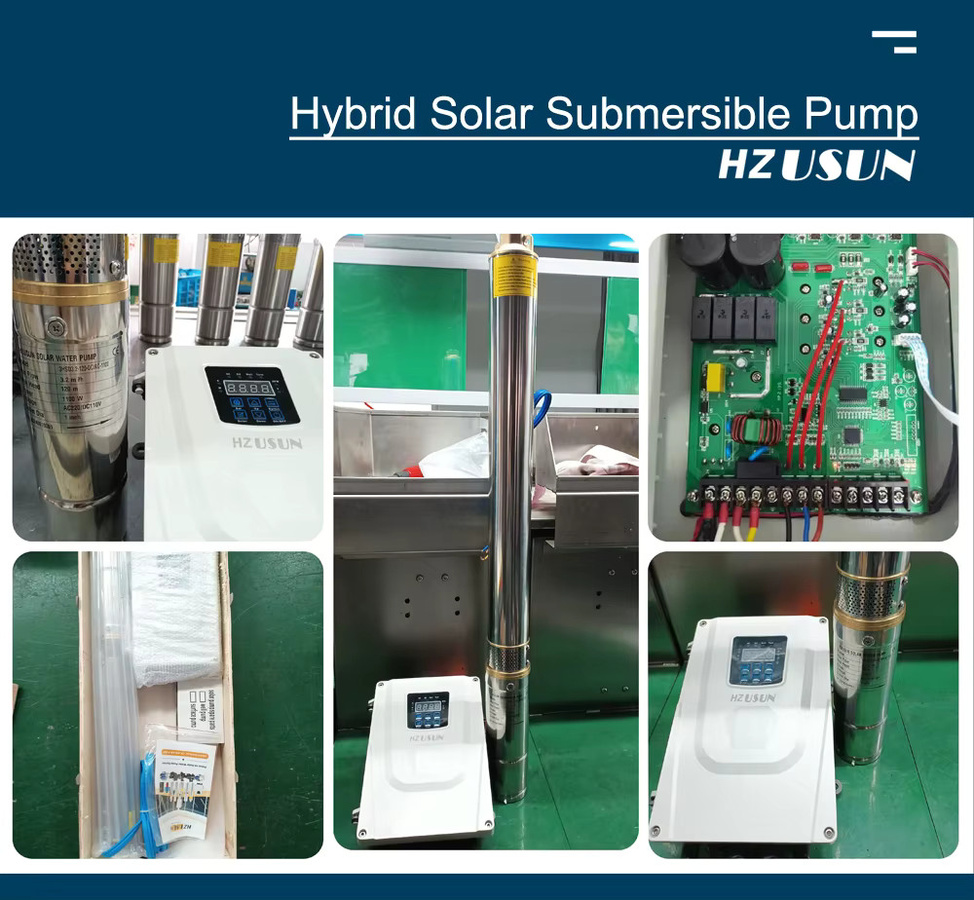 HZUSUN Hybrid DC/AC Solar-Tauchpumpe 3 Zoll für Brunnen mit 80m Förderhöhe - Bild 3