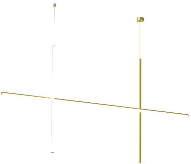 Flos Coordinates Pendelleuchte S2 in Anodized Champagne aus Aluminium, dimmbar - Bild 1