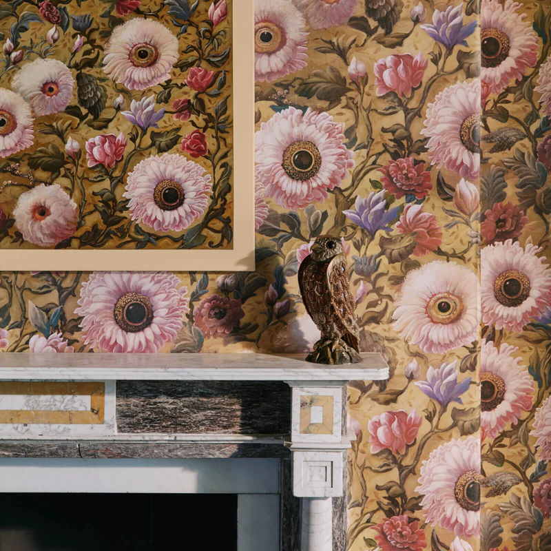 House of Hackney Tapete Apricus Aurelian in Gold und Multicolour mit floralem Art-Nouveau-Design - Bild 3