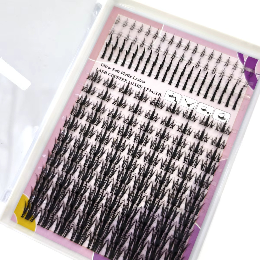 Wimpern-Cluster, natürliche Wimpernverlängerung, Volumen, 16 Reihen - Bild 4