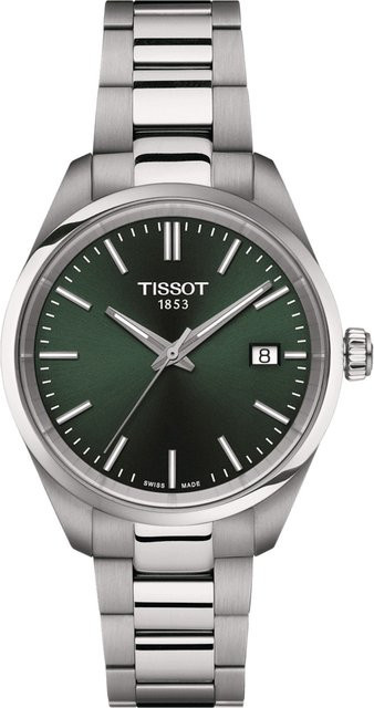 Tissot Armbanduhr, Quarz, Edelstahl, Grün, 34 mm, Damen - Bild 1