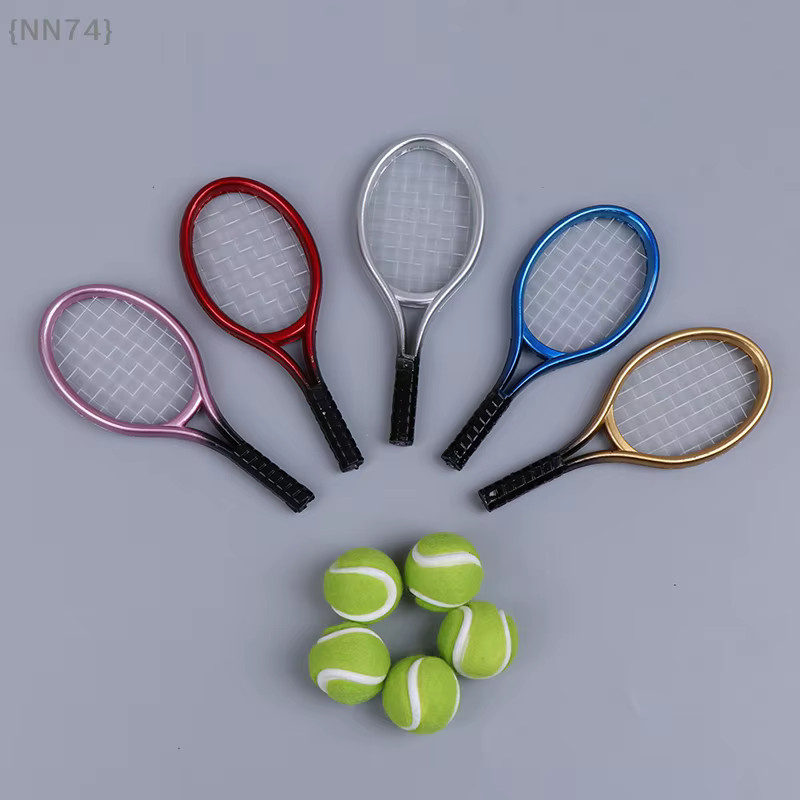 JETTING Puppenhausminiatur, Tennisschläger und Ball, Puppenzubehör - Bild 2