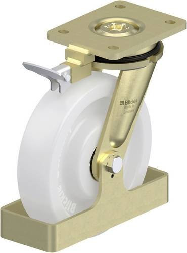 Blickle Schwerlast-Lenkrolle LS-SPO 200K-RI4-FS in Weiß mit 1500 kg Tragfähigkeit und 200 mm Rad-Durchmesser - Bild 1