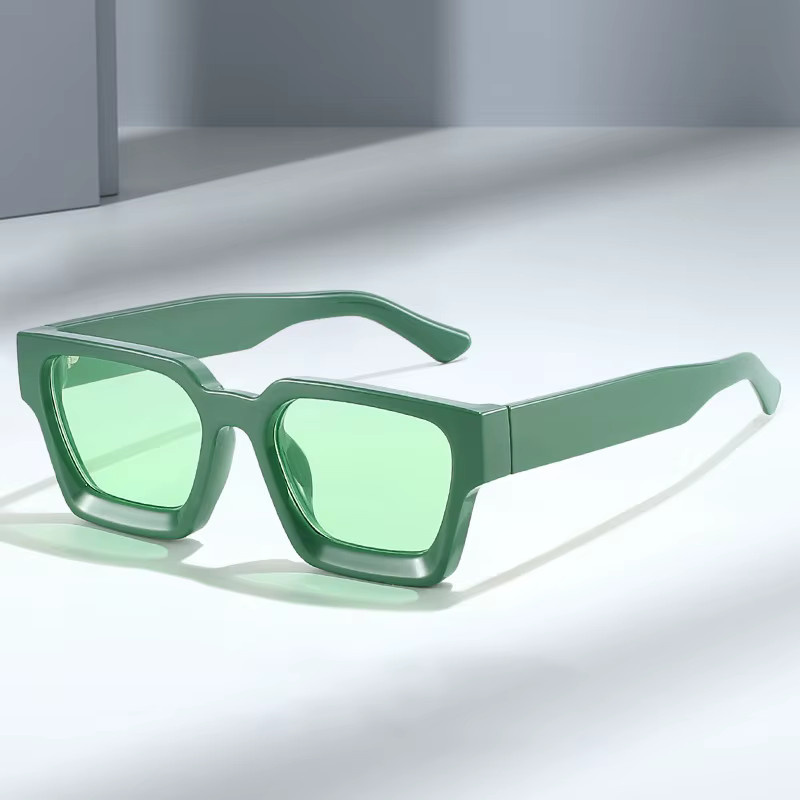 JNPCXI Sonnenbrille Square, Vollrand, Grün, Unisex, Kunststoff - Bild 1