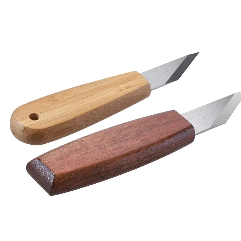 Allsome Präzisions-Schnitzmesser mit scharfer Spitze und Walnussholzgriff oder Bambusgriff für die Holzbearbeitung und Skulpturarbeit - Bild 4