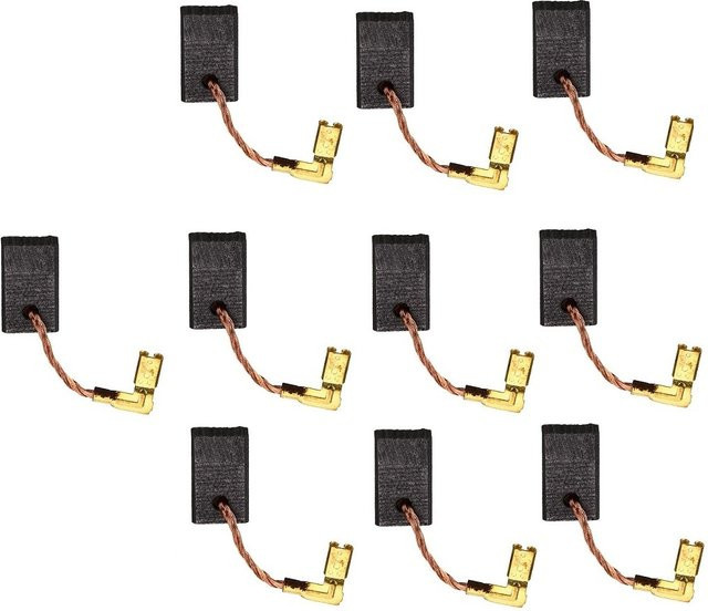 Vibratite Kohlebürsten CB459 Ersatzset in Schwarz für GA4530R GA4534 JS1000 GA5030, Maße: B: 6 mm, T: 9 mm, H: 13,5 mm - Bild 1