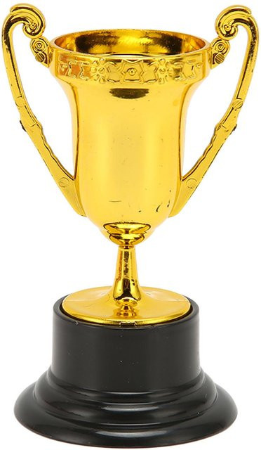 GoolRC Mini Gold Awards Trophäe mit goldenem Plastik-Trophäenbecher und glänzenden Gewinnermedaillen in Gold und Gelb - Bild 1