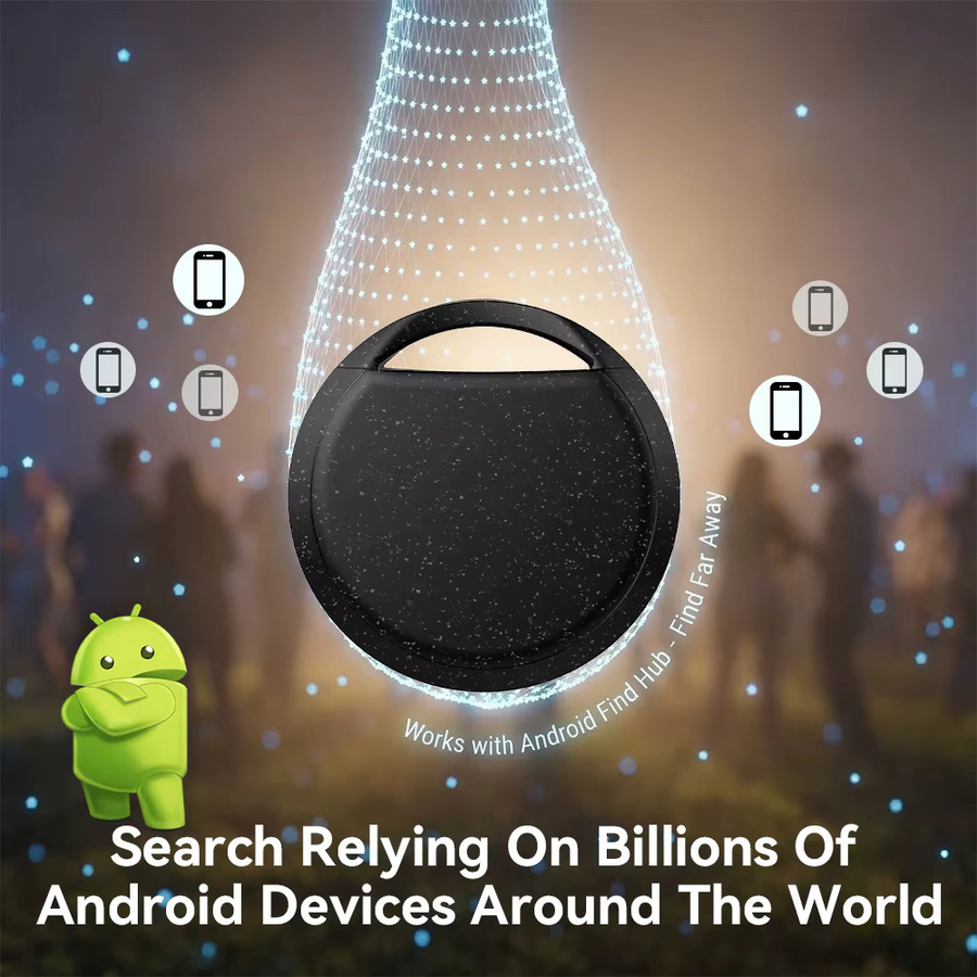 4er-Pack Anti-Verlust-Tracker kompatibel mit Google Find My Device App für Android, intelligente Positionierung für Taschen und Gepäck, Ortungsgeräte für Pixel und Xiaomi - Bild 5