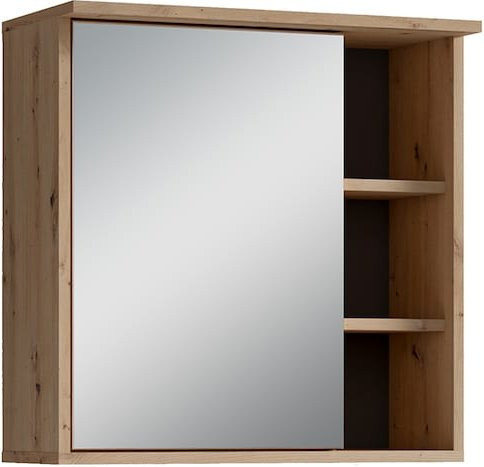 byLIVING Spiegelschrank WELLNESS in Eiche, Braun, B/H/T: 60 x 61 x 28 cm - Bild 1