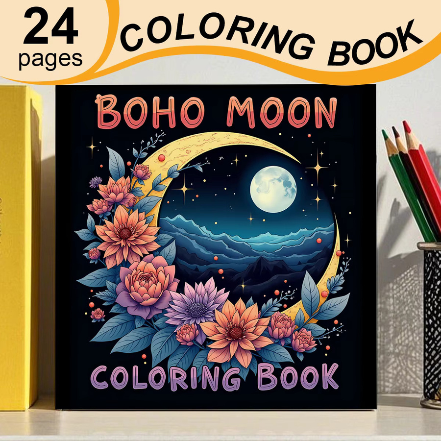 BOHO MOON Malbuch für Erwachsene und Teenager mit 30 Blatt dickem Papier in Multicolour - Bild 2