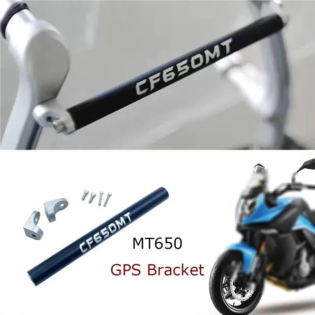 Fit MT650 Motorrad GPS Navigation USB Handyhalterung aus Aluminiumlegierung in Schwarz für 650MT und CF650MT - Bild 1