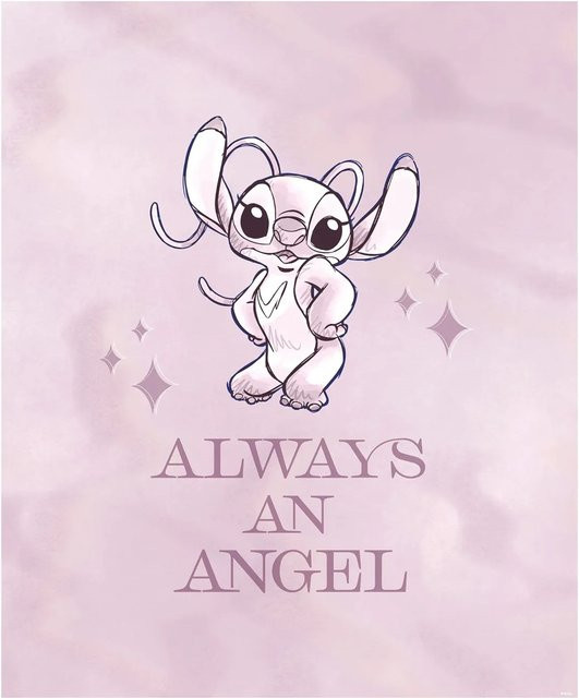 Komar Wandbild Stitch Always an Angel Paper Poster in Lila Mix und Pink, B: 40 cm, H: 50 cm - Bild 1