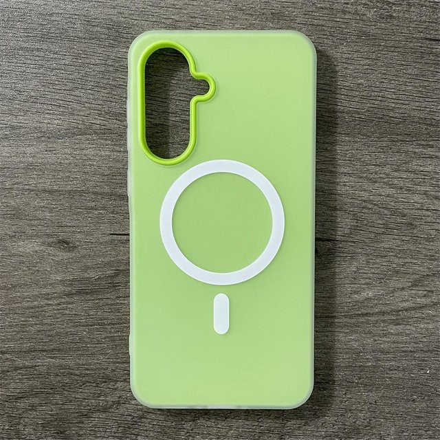 Magnetische 2-in-1 Handyhülle in Bonbonfarbe für Samsung Galaxy A-Serie (A15, A16, A17, A25, A26, A35, A36 5G, A54, A55, A56, A05, A05S, A06, A07) Matt Green - Bild 1