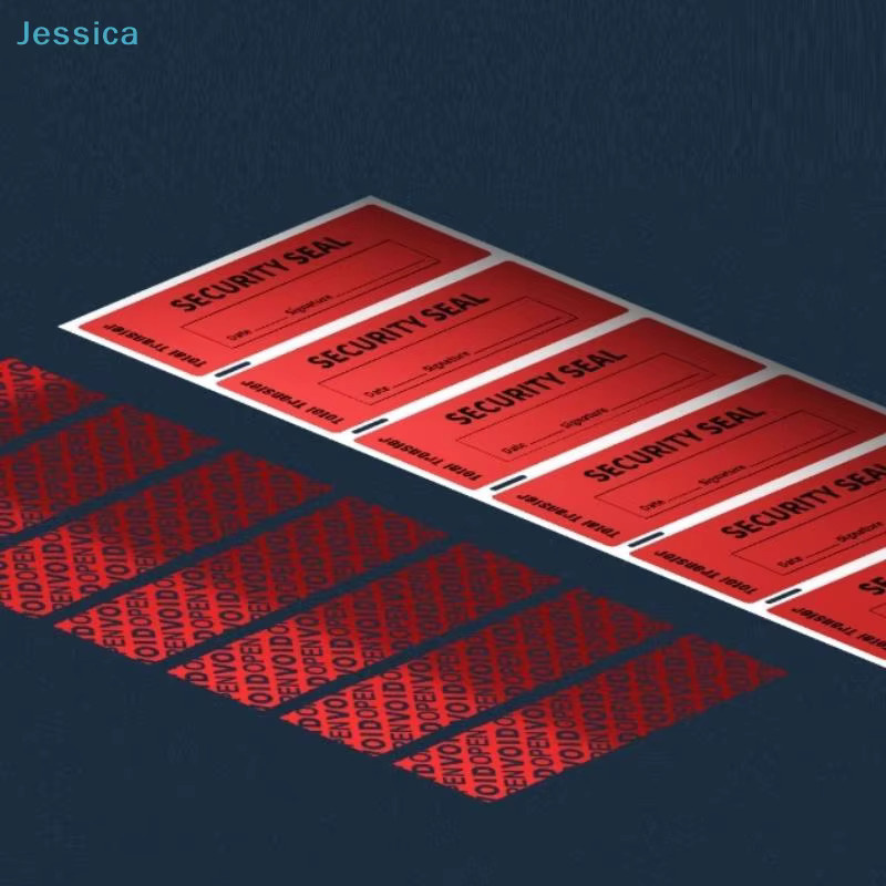 Jessica Manipulationssichere Sicherheitsaufkleber rote Klebeetiketten zur Markierung von Umschlägen, Paketen und Kartons - Bild 4