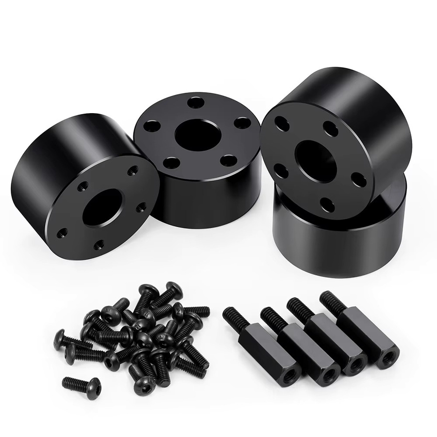 TRINOOD Radverbreiterungen Vorderräder Nabenadapter, 4-teiliges Set, 1:10, Metall, Schwarz - Bild 2
