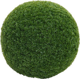 Künstliche Thujakugel MCW-O96 in Grün, Dekopflanze aus Polyethylen für Outdoor, Durchmesser: 52 cm - Bild 1
