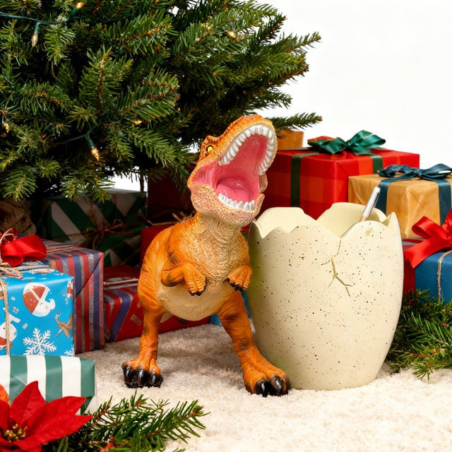 Runder Dinosaurier Stifthalter aus Harz in Multicolour als Schreibtisch Organizer für Kinder und Studenten - Bild 1