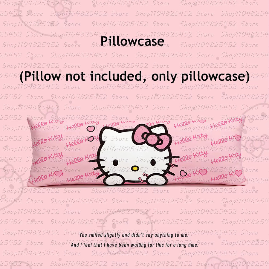 Sanrio Hello Kitty doppelseitiger kurzer Plüsch-Kissenbezug, waschbar, rechteckig - Bild 1