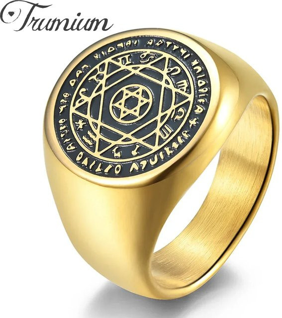 Trumium Ring Edelstahl, Hexagramm, Herren - Bild 1