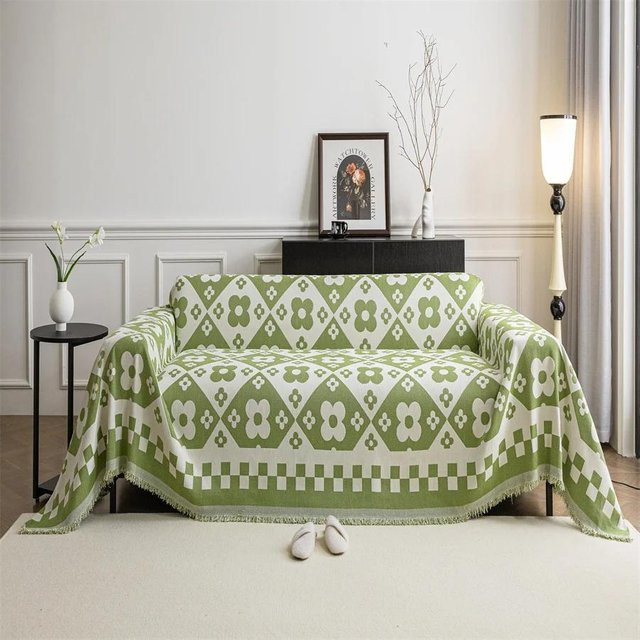 Yiran Furniture Sofaüberwurf aus Handtuchstoff, rutschfeste Sofadecke für alle vier Jahreszeiten, B/B: 180 x 130 cm - Bild 1