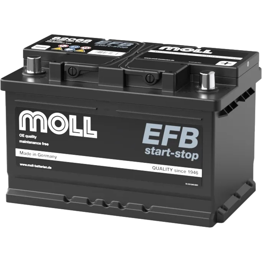 MOLL EFB Start-Stop Starterbatterie 12V 68Ah 660A in Schwarz - Bild 2