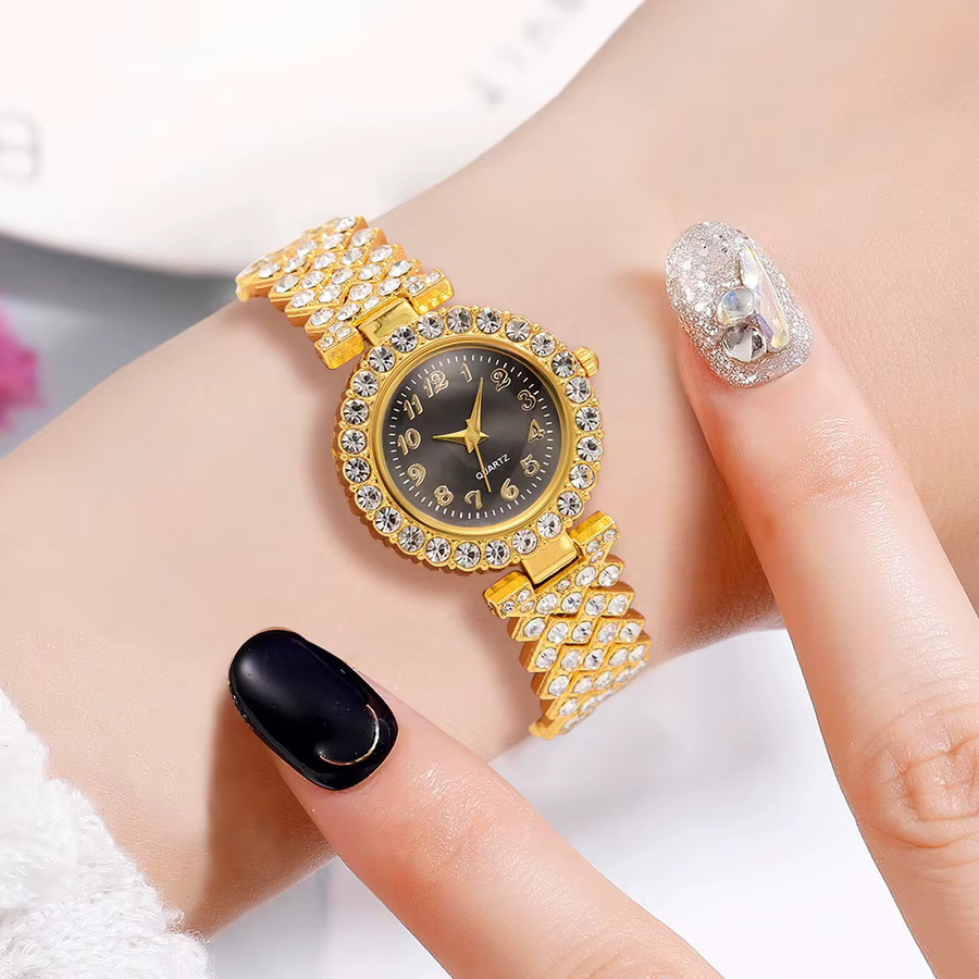 RUNERR Armbanduhr Quarz, Edelstahl, Gold, Rund, Damen - Bild 2
