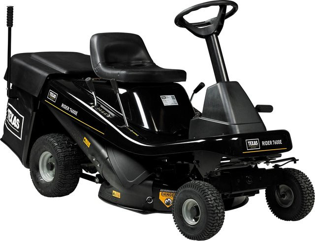Texas Rider 7600E 3-in-1 Rasentraktor mit Mulchfunktion und Seitenauswurf in Schwarz - Bild 1