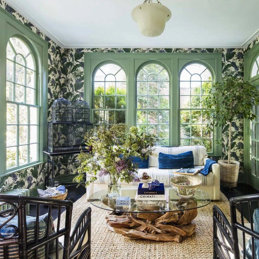 House of Hackney Tapete Paradisa Floral in Off-White, Grün und Multicolour - Bild 1