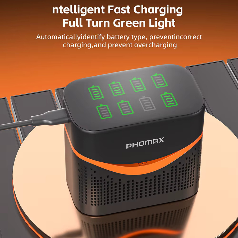 PHOMAX Lithium-Akkusatz mit Ladegerät: AA 1,5 V 4200 mWh und AAA 1,5 V 1110 mWh für Fernbedienungen, Mäuse und SmartDoor - Bild 2