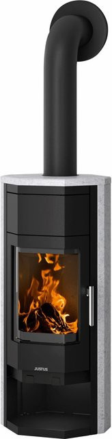 Justus Kaminofen Usedom W+ 2.0 Speckstein in Schwarz/Grau mit 5,5 kW - Bild 1