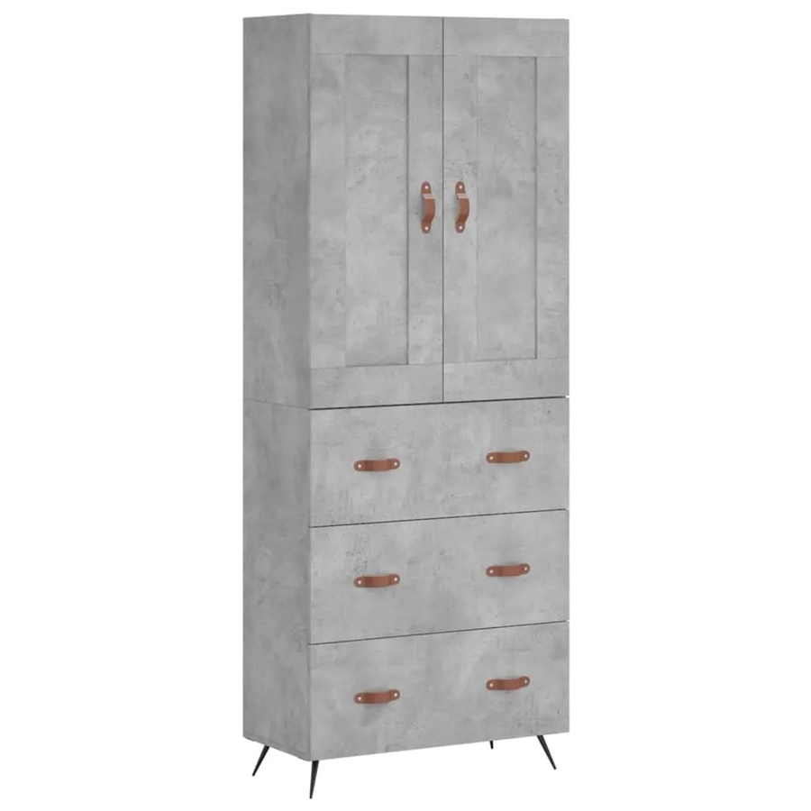 vidaXL Highboard Industrial Style in Betongrau, B/T/H: 69,5 x 34 x 180 cm - Bild 2