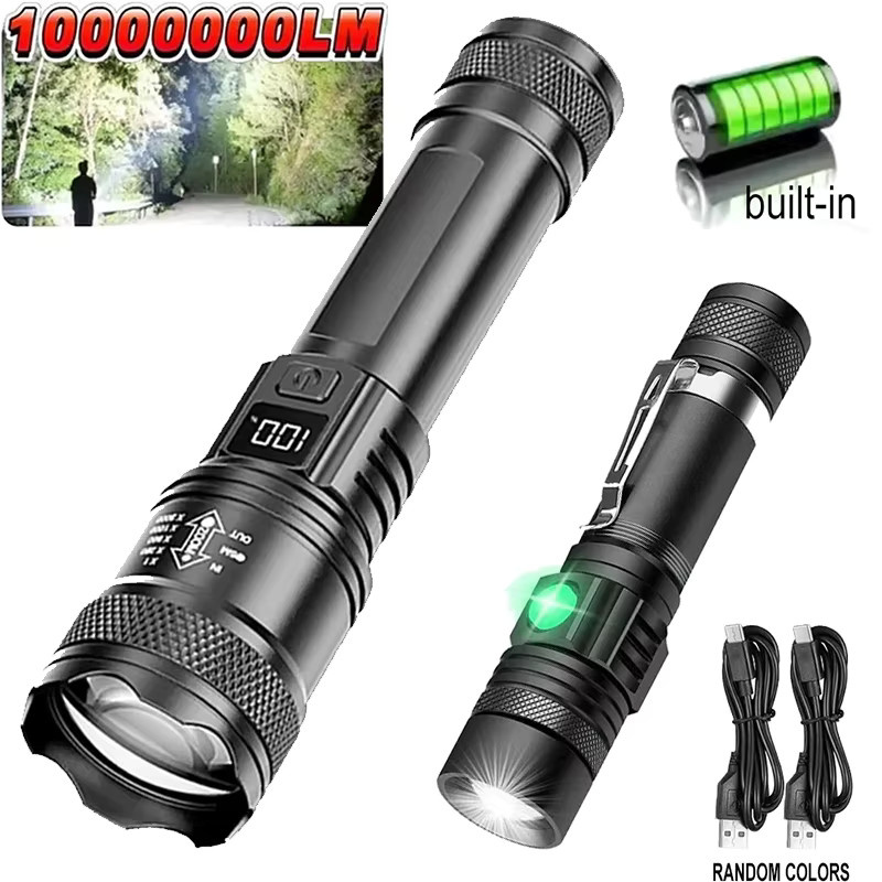 XIWANGFIRE Ultrahelle LED-Taschenlampe mit Clip, wiederaufladbare T6-Taschenlampe in Schwarz für Outdoor, Camping und Wandern - Bild 6