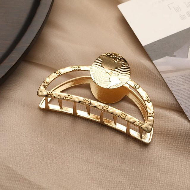Haarklammer Goldlegierung, Geometrisch, Quadratisch, Damen - Bild 1