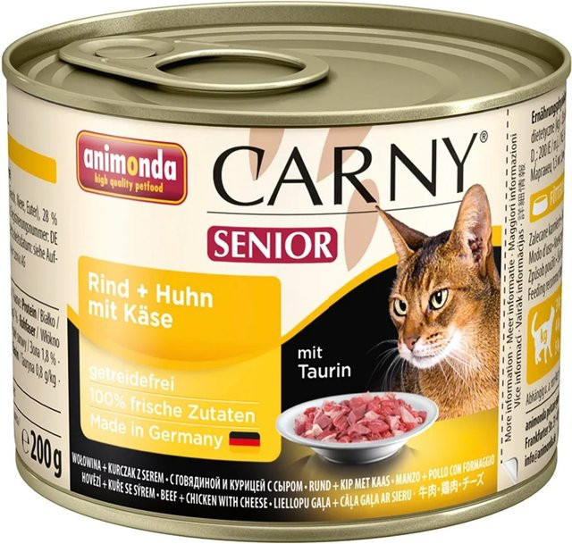 Carny Katzen-Nassfutter Senior Rind und Huhn mit Käse 200 g - Bild 1