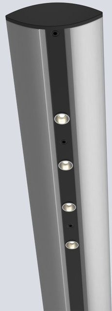 Baltensweiler Let H Lang LED-Pendelleuchte aus Aluminium in Schwarz oder Silber mit warmweißem Licht (3000K) - Bild 1
