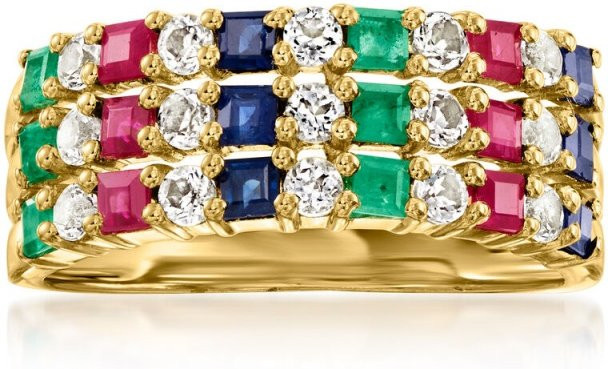 YoYo Ring, mehrfarbiger synthetischer Zirkonia, Damen - Bild 1