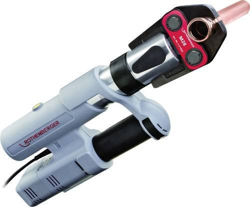 Rothenberger ROMAX AC ECO Pressmaschine mit Pressbacken-Set in Grau, SV 15-22-28mm - Bild 1