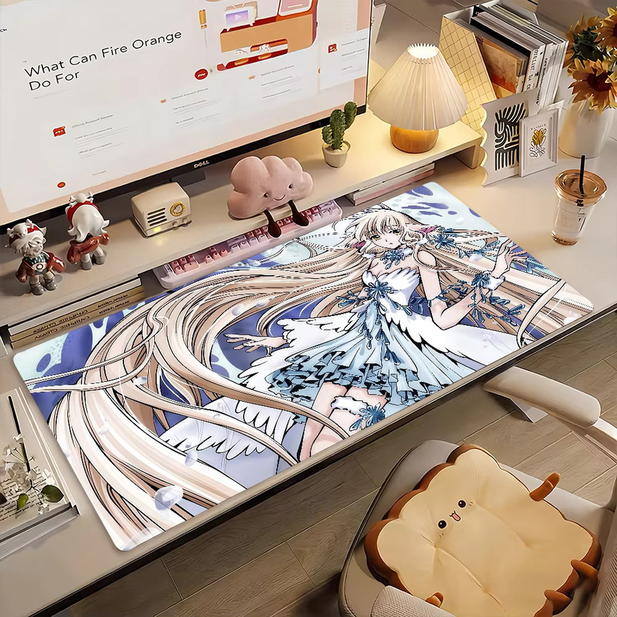 Chobits Chii Anime XXL Gaming Mauspad in Multicolour, rutschfeste Schreibtischunterlage aus Gummi für PC und Laptop - Bild 2