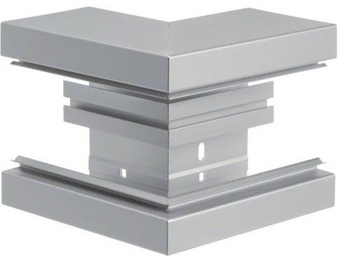 Hager Außeneck BRA851303ELN aus Aluminium in Silber, Breite: 13,0 cm, Tiefe: 8,3 cm - Bild 1
