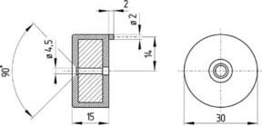 Schmersal Magnet BPS 300 mit Ø 30mm - Bild 1