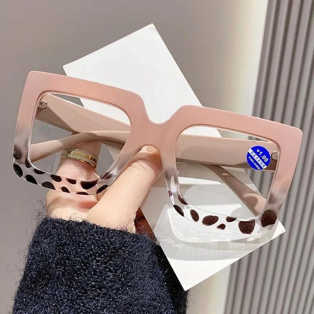 Dote Lese-Sonnenbrille, quadratisch, Vollrand, Unisex, weiß - Bild 1