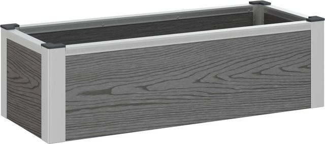 vidaXL Hochbeet aus WPC und Aluminium in Grau, B/T/H: 75 x 30 x 22 cm - Bild 1
