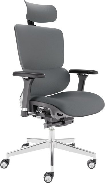 CLOUVOU MasterSeat Ergonomischer Bürostuhl mit Armlehnen und Rollen in Anthrazit - Bild 1